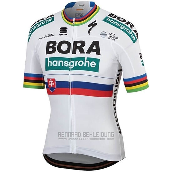 2019 Fahrradbekleidung Bora Champion Slowakische Republik Trikot Kurzarm und Tragerhose - zum Schließen ins Bild klicken